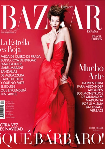 Bette Franke for Harpers Bazaar Spain December 2013 photographer Nagi Sakai 