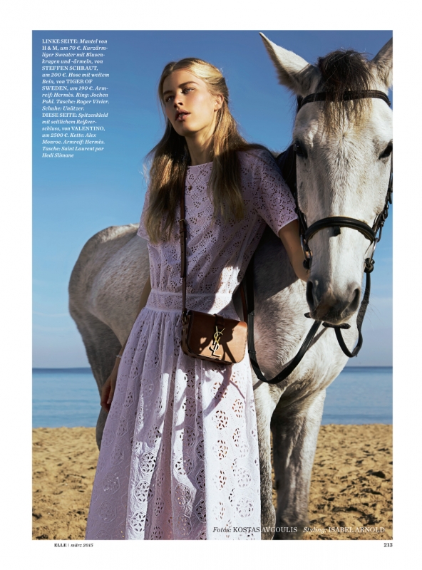 Annemara Post for German Elle March 2015 Photographer Kostas Avgoulis 