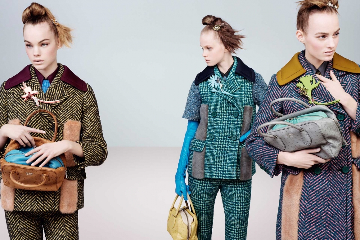 Estella Boersma for Prada campaign F/W 2015 – 2016 photographer Steven Meisel, stylist Olivier Rizzo 