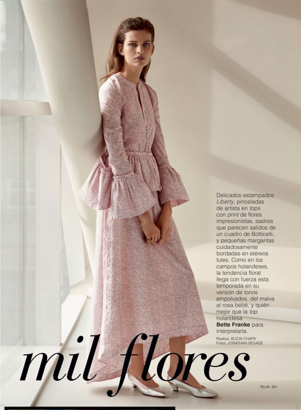 Bette Franke for Telva March 2018, Photographer Jonathan Segade, Stylist Alicia Chape, Hair and Make-up Eva Copper 