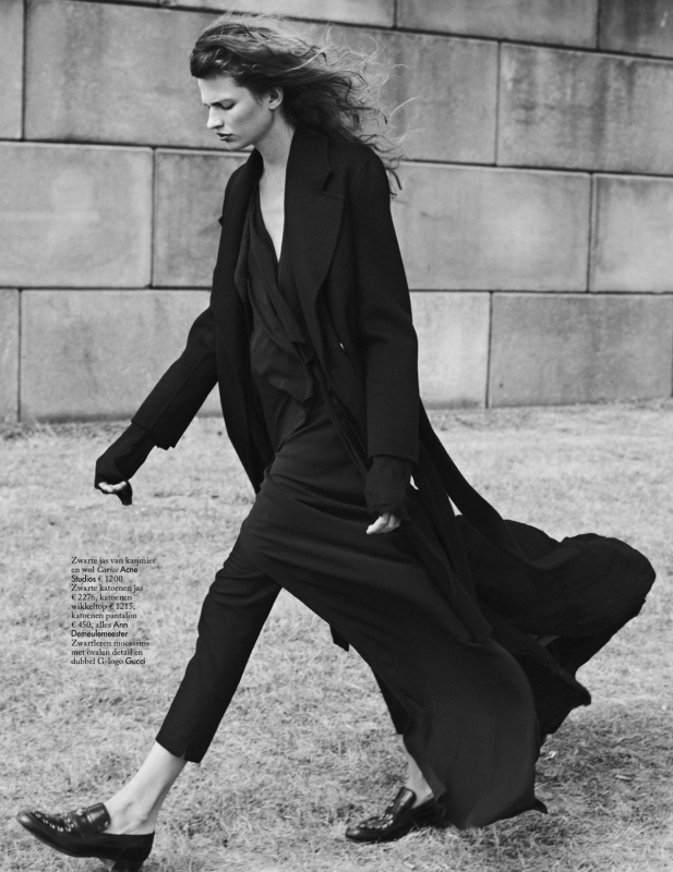 Bette Franke for Dutch Vogue October 2018, Photographer Paul Bellaart, Stylist Maaike Staal, Hair and Make-up Irena Ruben 