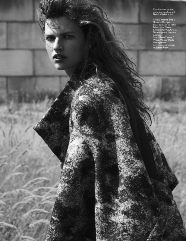 Bette Franke for Dutch Vogue October 2018, Photographer Paul Bellaart, Stylist Maaike Staal, Hair and Make-up Irena Ruben 