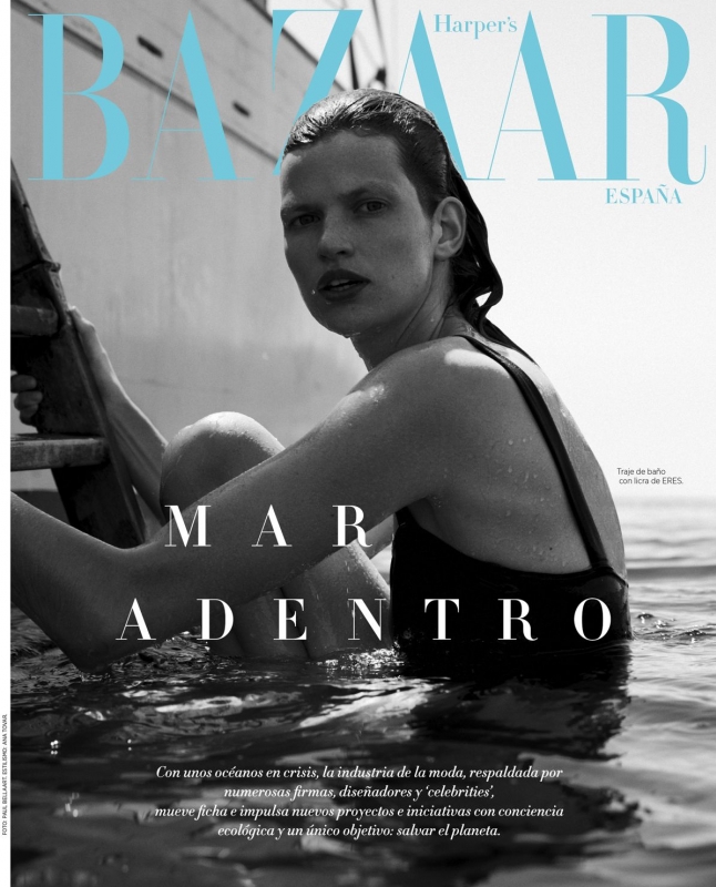 Bella Bette Franke has 3 covers on Harpers Bazaar Spain October 2018, Photographer Paul Bellaart, Stylist Anna Tovar 