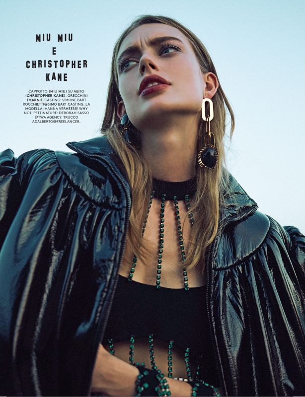 Hanna Verhees for Grazia Italy October 2018, Photographer Simone Falcetta, Stylist Selin Bursalioglu 