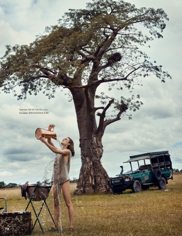 On the road with Sophie Vlaming in beautiful Botswana for Jan Magazine, Photographer Anders Overgaard, Stylist Linda Gumus, Hair and Make-up Jade Leggat 