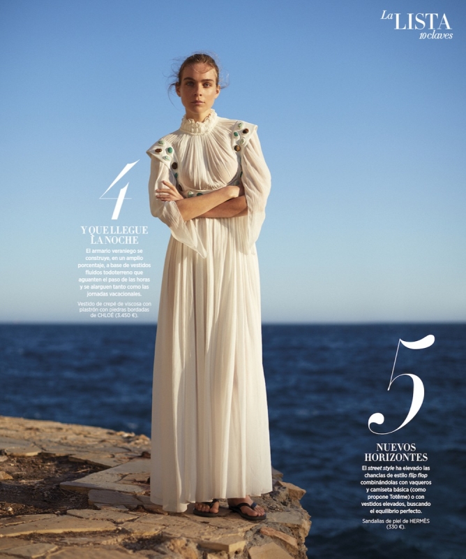 Kim Noorda captured by Josefina Andrés for Spanish Harpers Bazaar, Stylist Ana Tovar, Hair and Make-up Manuela Pane 