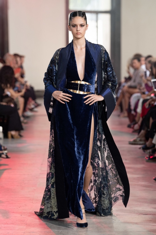 Strong looks for Nikki Vonsee for Elie Saab Couture show Fall 2019 