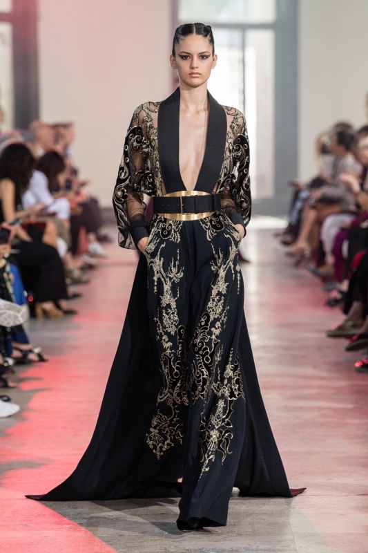 Strong looks for Nikki Vonsee for Elie Saab Couture show Fall 2019 