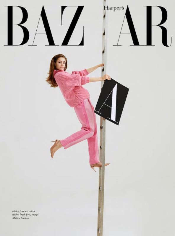 Romy Schönberger on a beautiful coverstory for 5th year anniversary number Harpers Bazaar “ an ode to very famous art director Alexey Brodovitch “. Photographer Pleur Bult, Stylist Simone Sniekers, Ha 