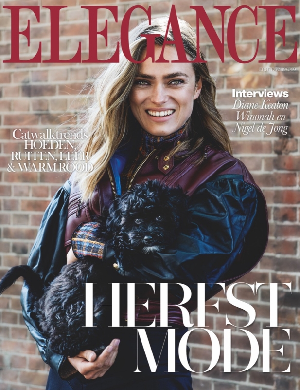 Cover Story for Elegance with luxury street style girl Sophie Vlaming, Photographer Carin Verbruggen, Stylist Pedro Dias, Hair and Make-up Maaike Beijer 