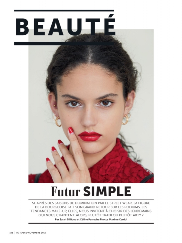 Cute beauty story Nikki Vonsee for French Glamour, captured by Maxime Cardol 