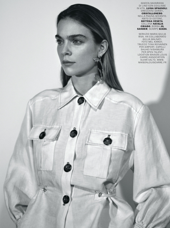 Kim Noorda for Italian Marie Claire, Photographer Mel Karch, Stylist Maria Giulia Riva, Make-up Tiina Roivainen, Hair Shuhei Nishimura 