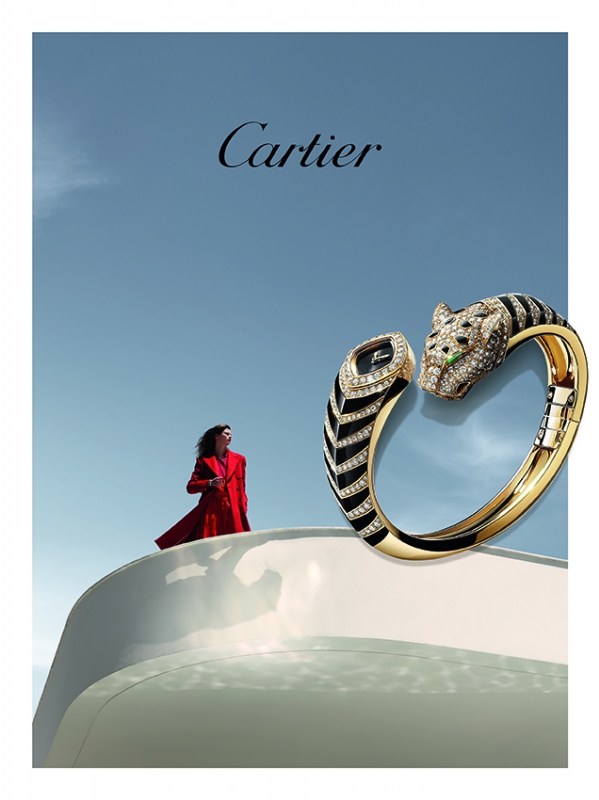 Bette Franke in a very impressive shoot for Cartier Jewelry and Parfum Campaign, captured by Vincent van de Wijngaard, Styled by Camille Bidault Waddington 