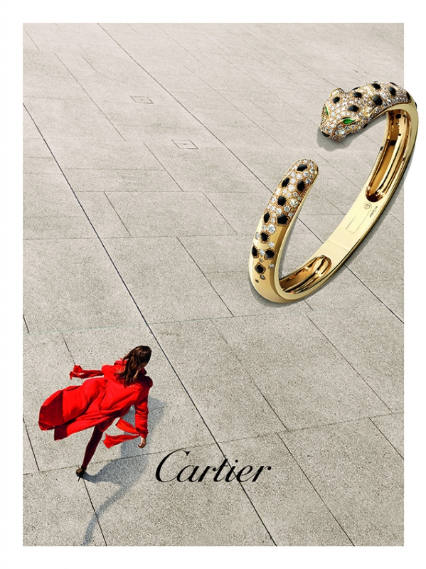 Bette Franke in a very impressive shoot for Cartier Jewelry and Parfum Campaign, captured by Vincent van de Wijngaard, Styled by Camille Bidault Waddington 