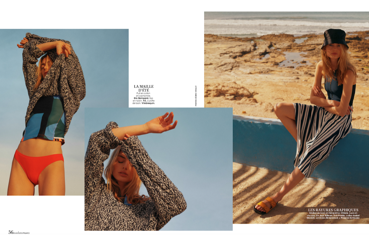 Hanna Verhees in a lovely summer shoot for Madame Figaro. Photographer Cédric Viollet, Stylist Carol 