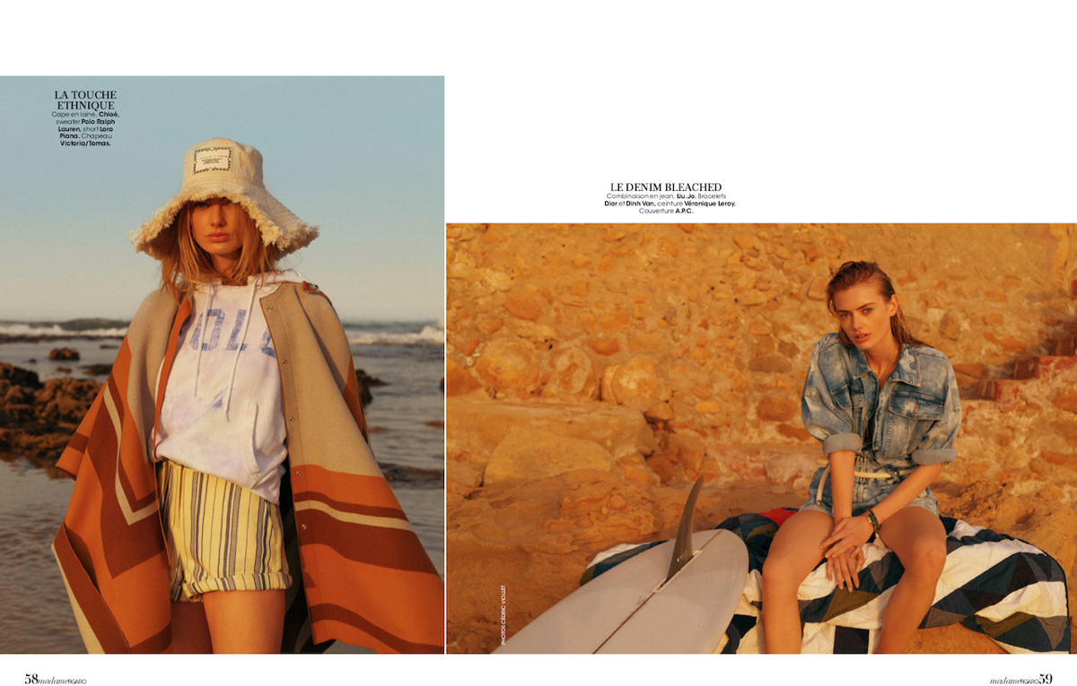 Hanna Verhees in a lovely summer shoot for Madame Figaro. Photographer Cédric Viollet, Stylist Carol 