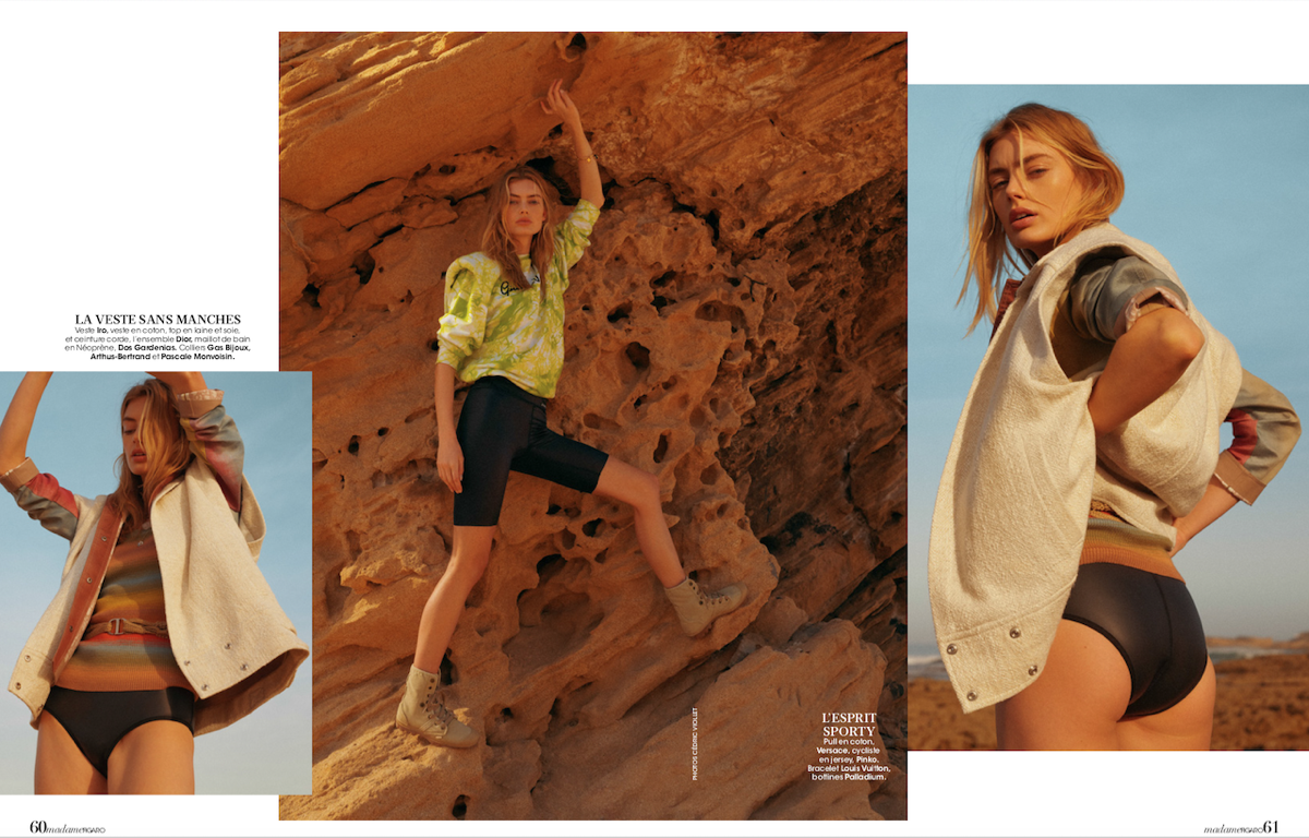 Hanna Verhees in a lovely summer shoot for Madame Figaro. Photographer Cédric Viollet, Stylist Carol 