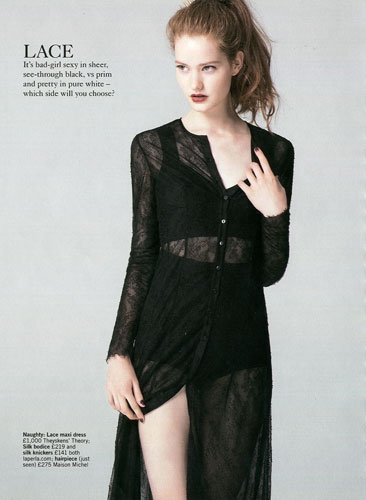 Esmé Wissels for Glamour UK September 2011 photographer Pamela Hanson 