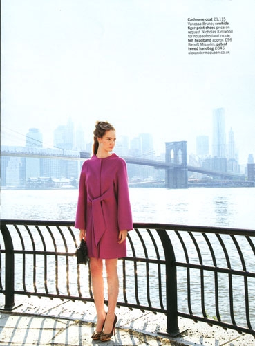 Esmé Wissels for Glamour UK November 2011 photographer Pamela Hanson 