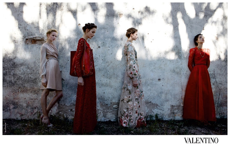 Bette Franke for Valentino campaign Spring 2012 photographer Deborah Turbeville 