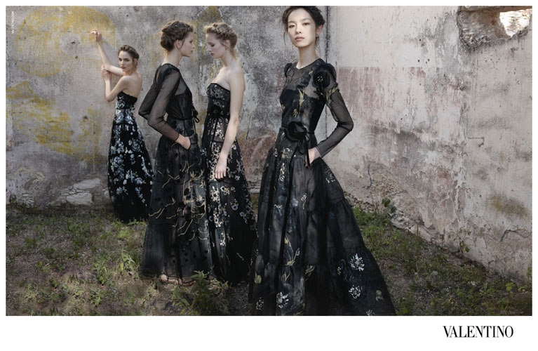 Bette Franke for Valentino campaign Spring 2012 photographer Deborah Turbeville 