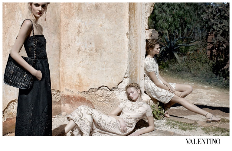 Bette Franke for Valentino campaign Spring 2012 photographer Deborah Turbeville 