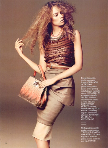 Gwen Loos for Italian Glamour February 2012 photographer David Roemer 