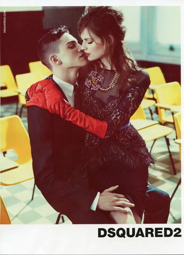 Bette Franke for Dsquared2 campaign Fall 2012 photographer Mert Alas & Marcus Piggot 