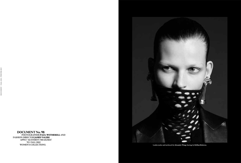 Bette Franke for Document Fall 2012 photographer Paul Wetherell 