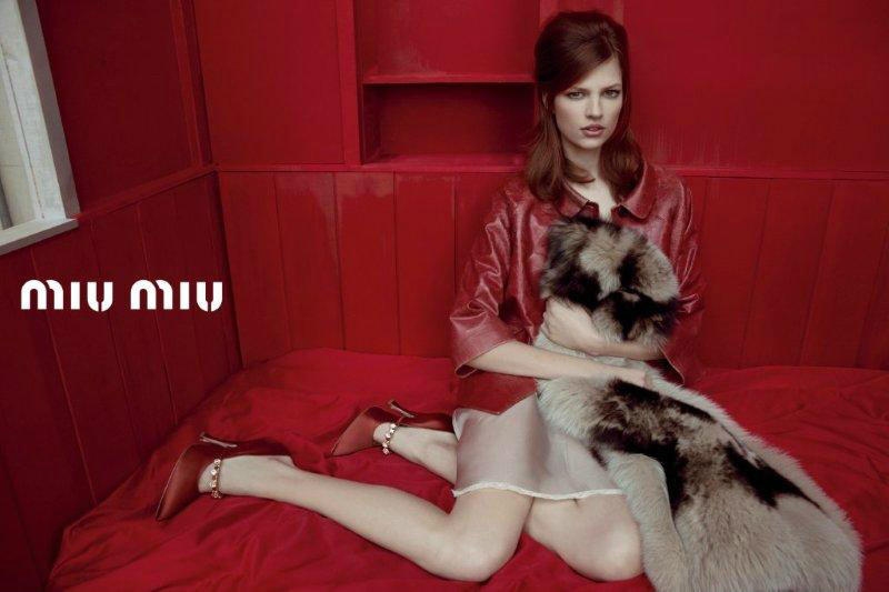 Bette Franke for Miu Miu Campaign Spring/summer 2013 photographers Inez van Lamsweerde & Vinoodh Mat 