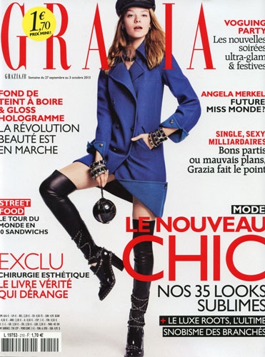 Gwen Loos for Grazia French October 2013 photographer James Macari 